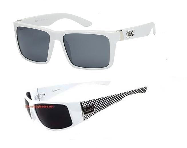 White cheap locs sunglasses