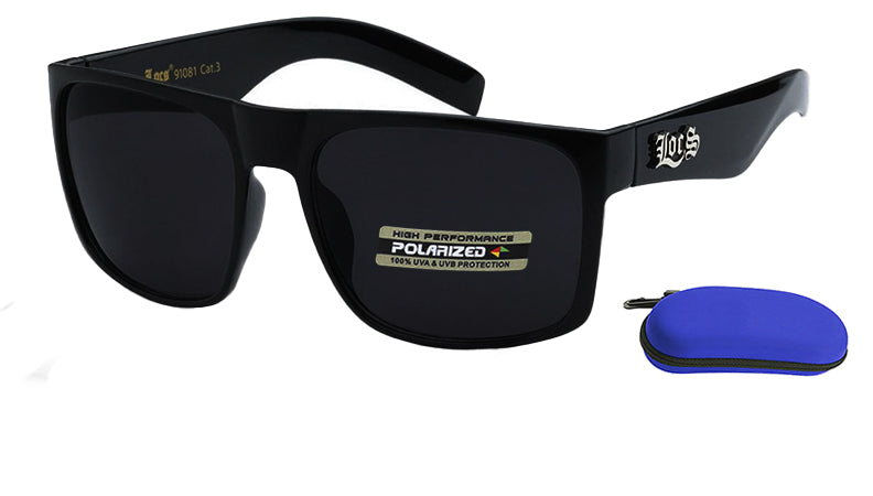 Large Frame Polarized Locs Sunglasses With Logo