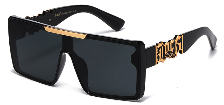 Flat Top Large Frame Locs Hip Hop Sunglasses