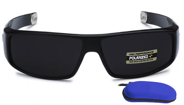 Wrap around Polarized Locs Sunglasses With Logo