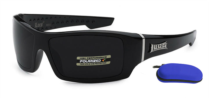 Large Frame Polarized Locs Sunglasses  With Logo