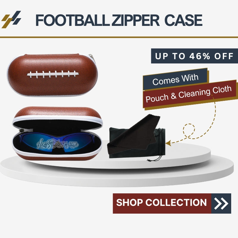 Football Zipper Clam Shell Case