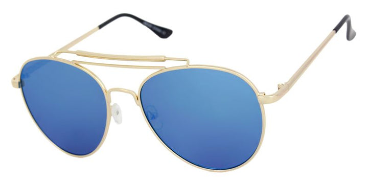 Gold Frame Mirrored Aviator Sunglasses