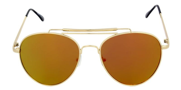 Gold Frame Mirrored Aviator Sunglasses