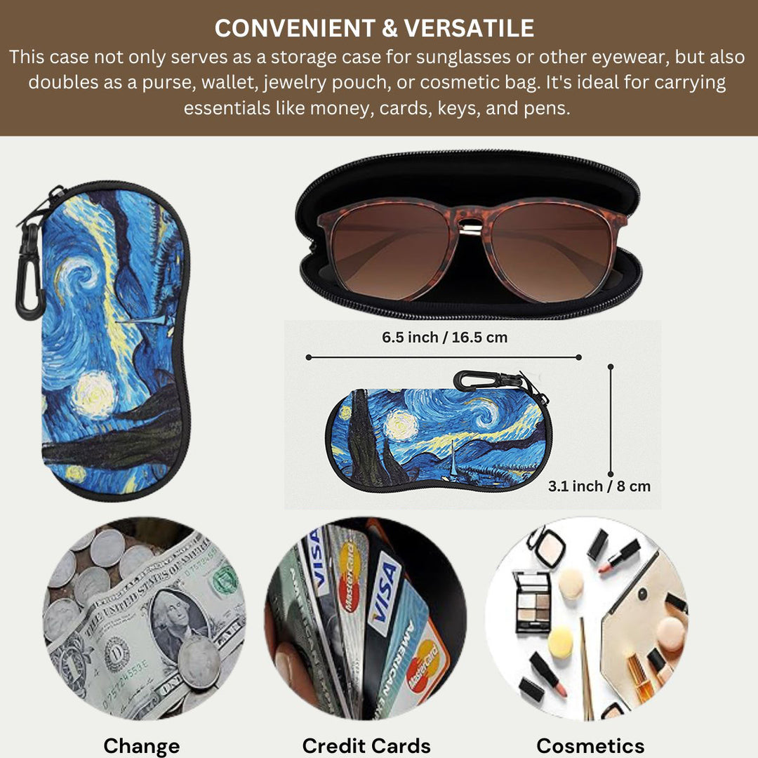 Neoprene Women's Zipper Sunglass Case Bundle Deal 3 for $9.99