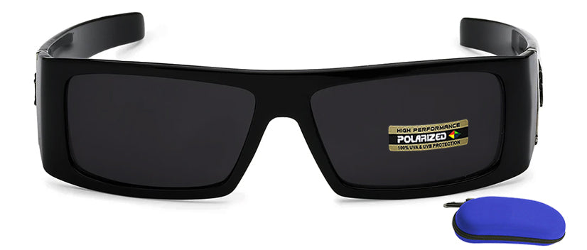 Square Wrap Polarized Locs Sunglasses With Logo