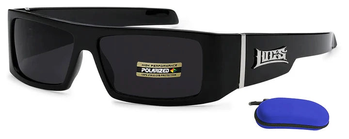 Square Wrap Polarized Locs Sunglasses With Logo