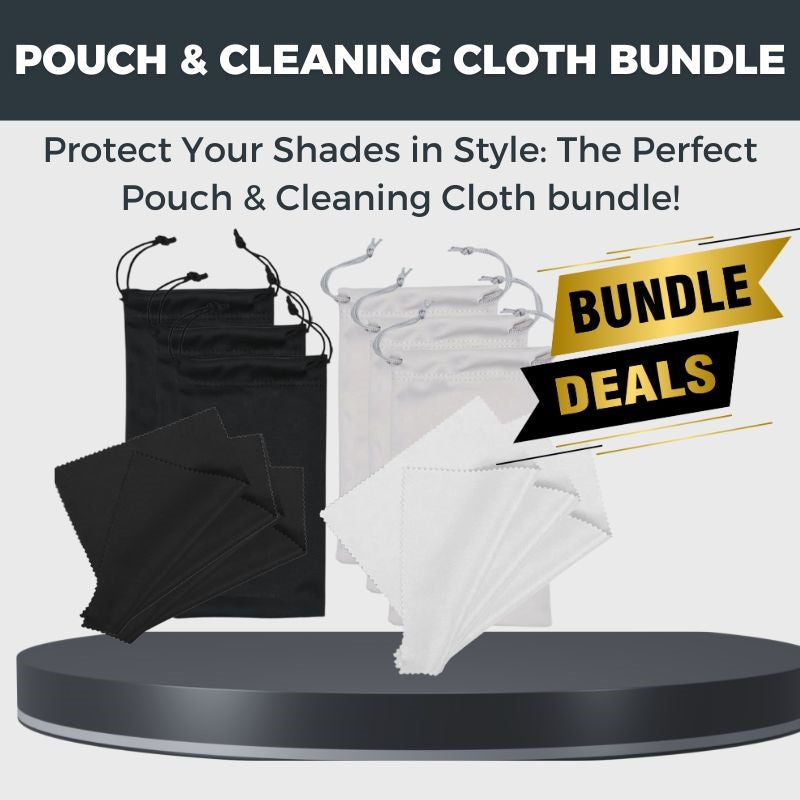 Soft Sunglass Pouches and Cloths Bundles ( No Logo)