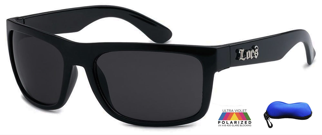 Gangster Slim Square Sunglasses OG LOC Style Super Dark Black 59SD